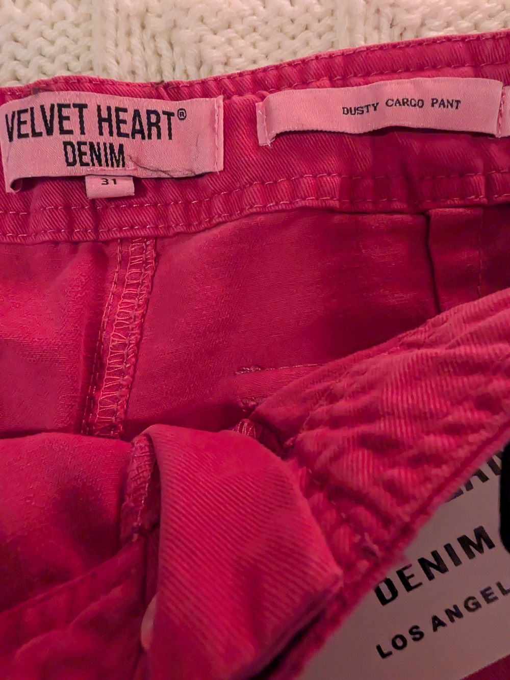 Velvet Heart Dusty Pink Straight-Leg Cargo Jeans - Picture 6 of 9